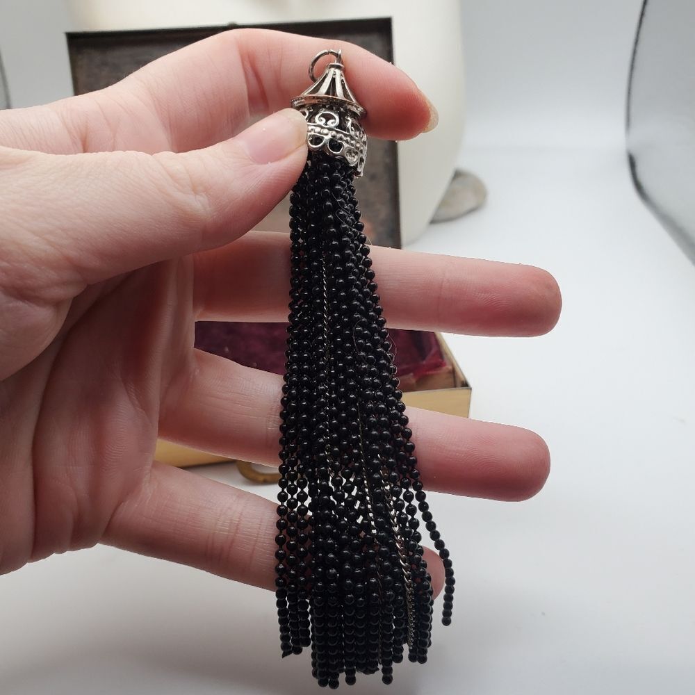 Gothic tassel‎ orb lamp necklace pendant